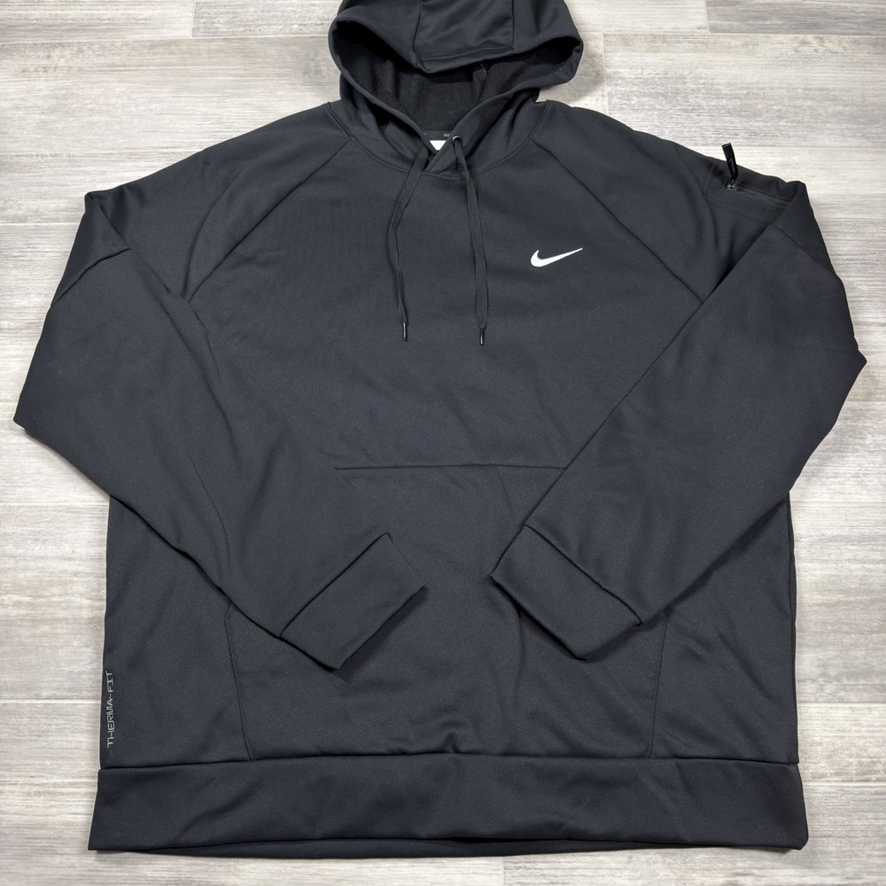 Nike Therma-Fit Pullover Fitness Training Hoodie Black Men's XXL‎ DQ4834-010 NWT